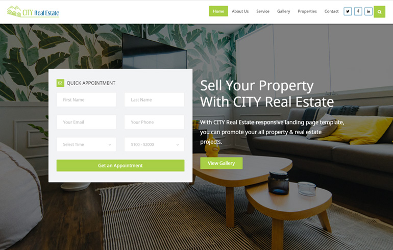 free css real estate template