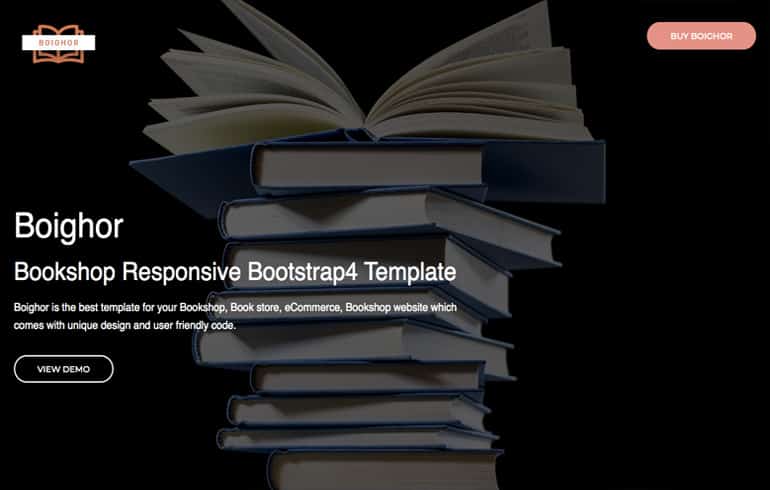 free Online Book Store Template