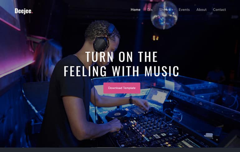 free HTML5 templates for music website for musical business