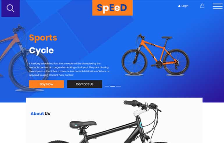 free Online Bicycle Store Template