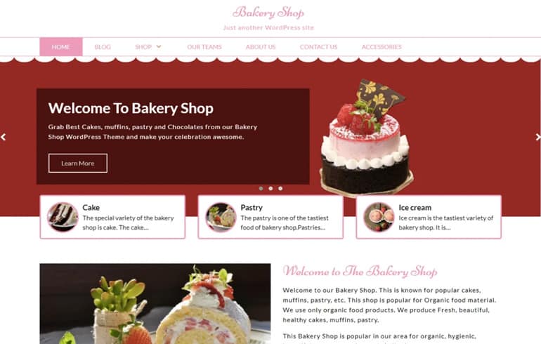 Bakery Shop Theme