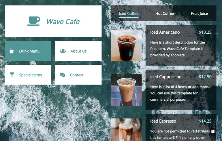 Cafe Wave Template