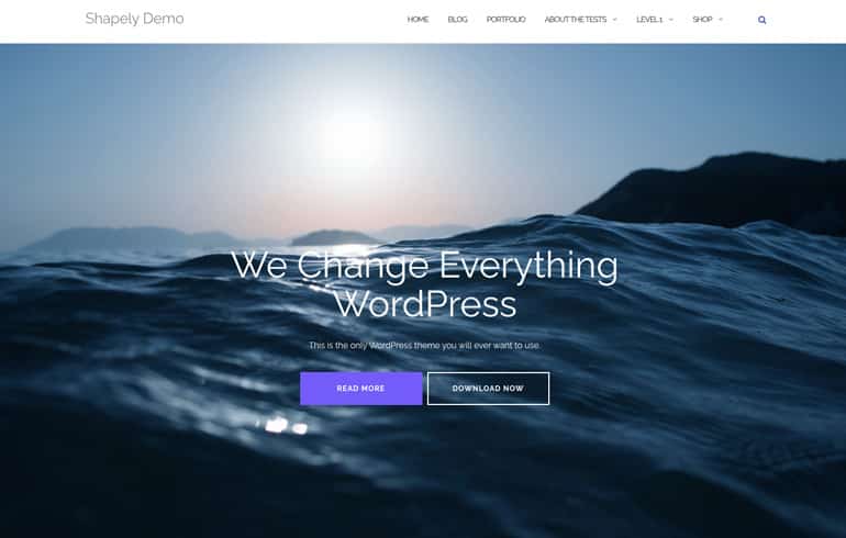 Shapely - A Free OnePage WordPress Template